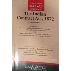 Law & Justice Publishing Co's The Indian Contract Act, 1872 Bare Act 2024